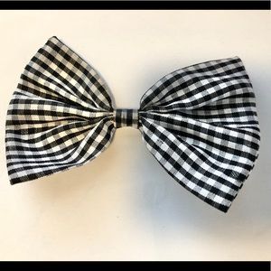 Black and White Gingham Hair bow